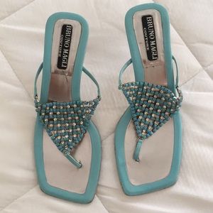 Bruno Magli turquoise sandals
